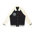 Contrast Raglan Sleeve Baseball Jacket