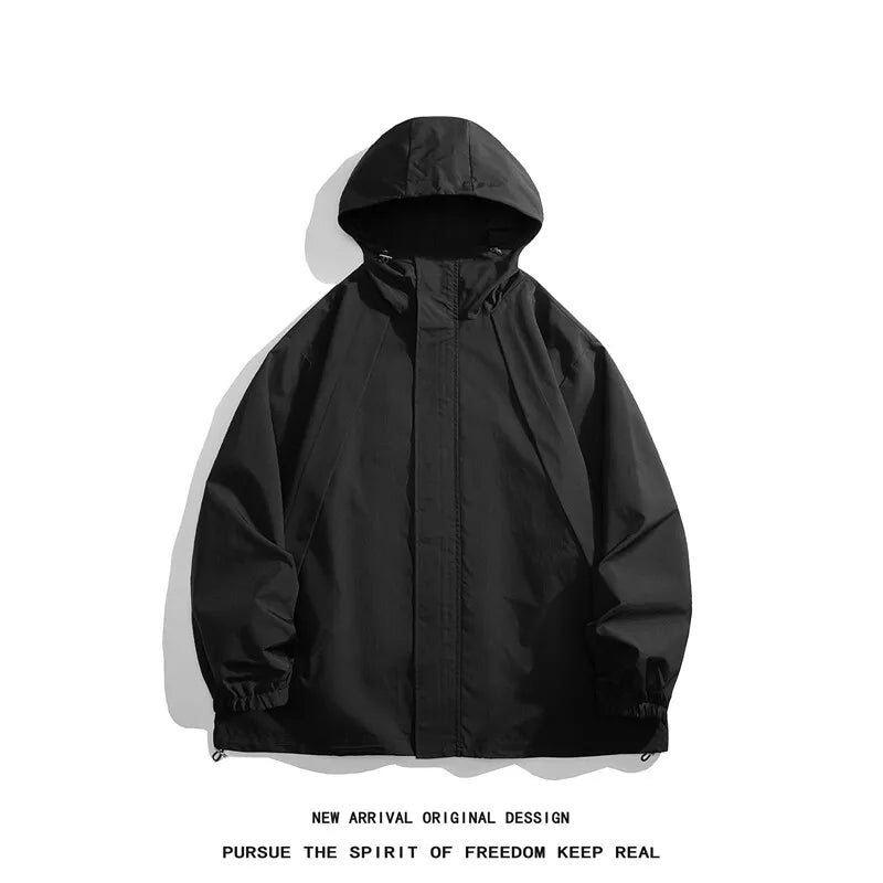 Men'S Jacket Fashion Spring Autum Casual Streetwear Hoodie Jacket Harajuku Mens Jacket Pullover Mens Windbreaker Coat 5XL 6XL